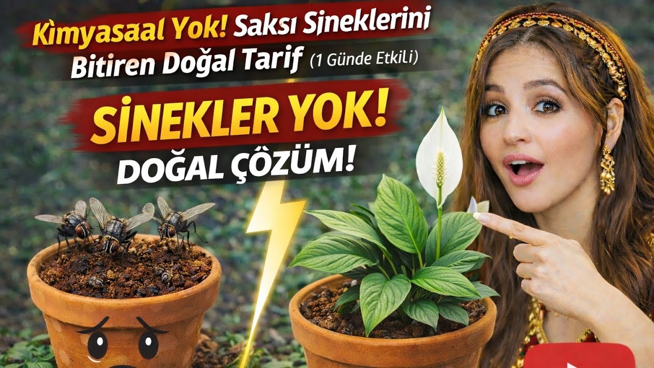 Kimyasal Yok❌️ Saksıdaki Sineklenmeye SON | Saksıda Sineklenme Nedenleri ve En Doğal &Ccedil;&ouml;z&uuml;m🌿