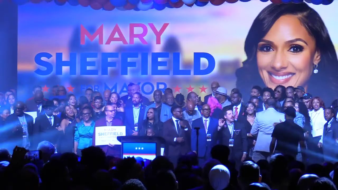 Mary Sheffield addresses supporters after 2025 Detroit mayoral election