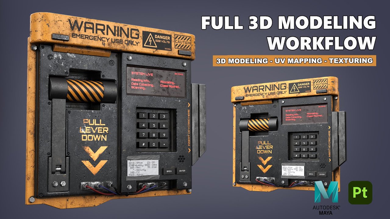 Full 3D Modeling Workflow | Autodesk Maya + Substance 3D Painter