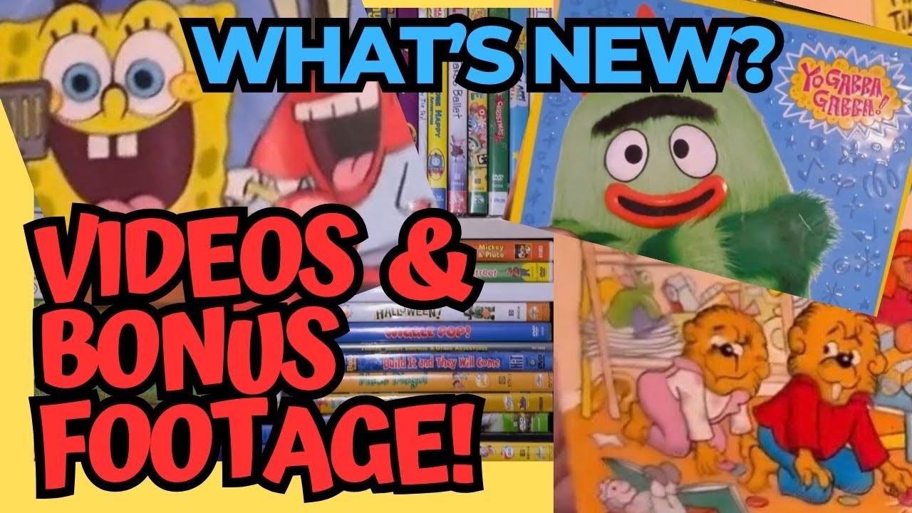 😻 Retro Kids DVD VHS Collection Nick Jr. Spongebob, Elmo Sesame Street Disney World Vacation Planner