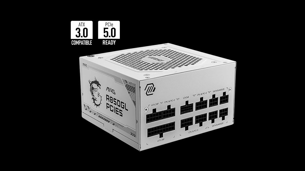 MSI MAG A850GL PCIE5 WHITE PSU UNBOXING