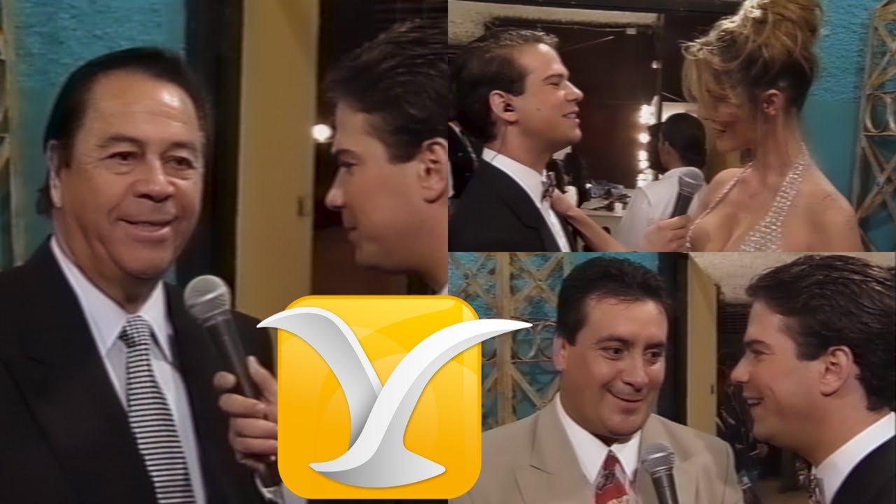 Backstage - Lucho Gatica - Estela Mora - Dino Gordillo - Festival de Vi&ntilde;a del Mar 1996.