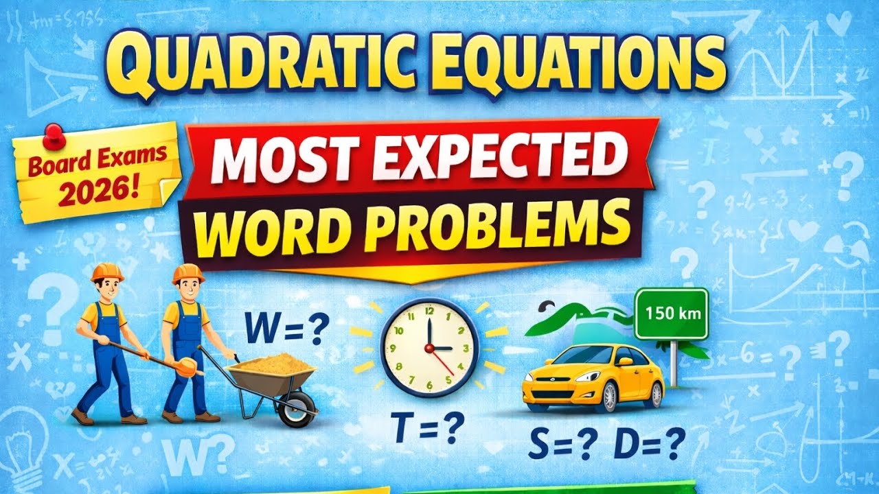 🚨One Shot Revision 🔔 | Quadratic Equations Word Problems | Board Exam Ready🎯
