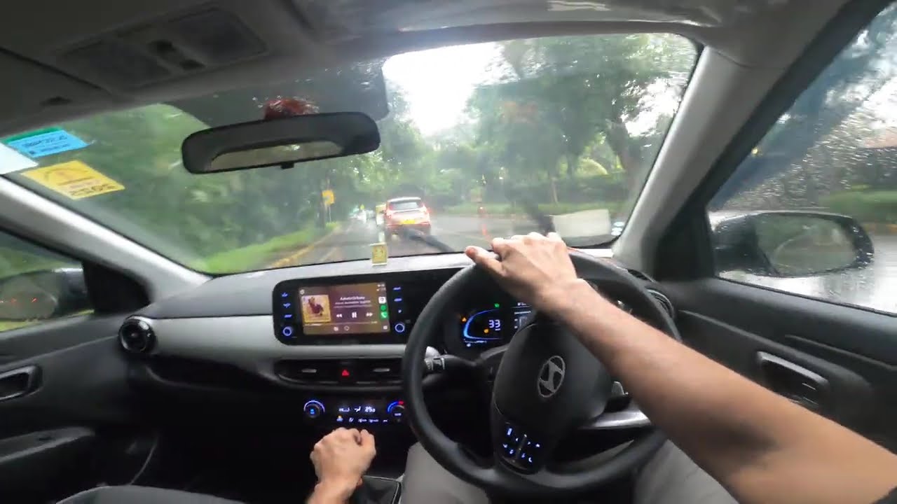Delhi Monsoon Madness! 🌧️ GoPro POV Drive on Amrita Shergill Marg | Hyundai Exter