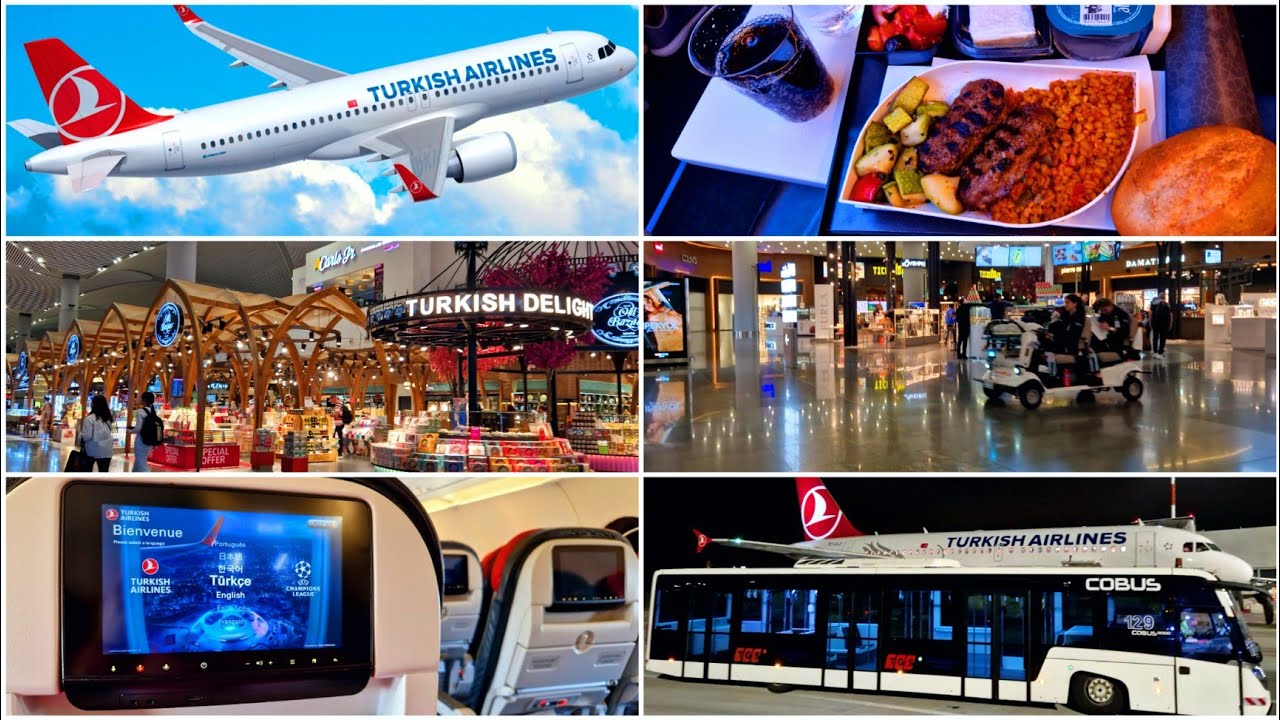 تجربتي مع الطيران التركي✈️ جولة في مطار إسطنبول الضخم 🤩
