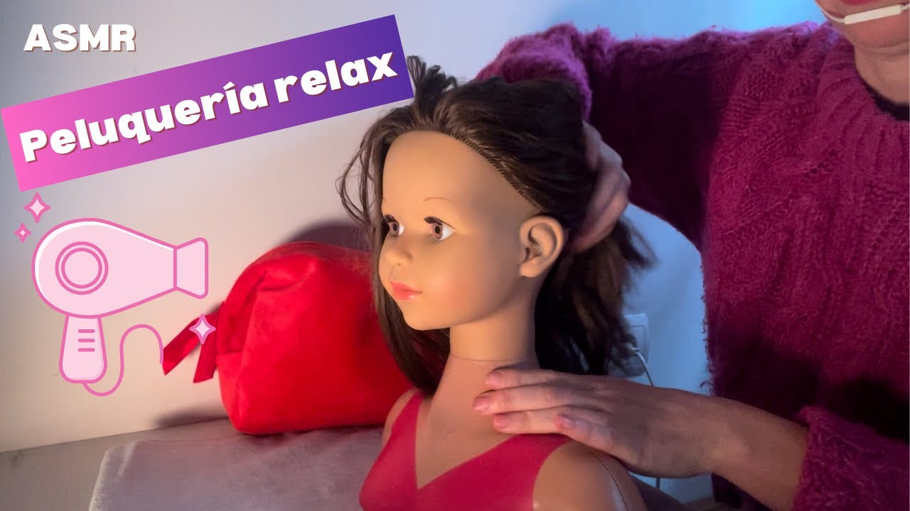 ASMR 💖💇🏻‍♀️Peluquería relax: masaje, corte de pelo y secador 💆🏻‍♀️💖 Soft spoken en español
