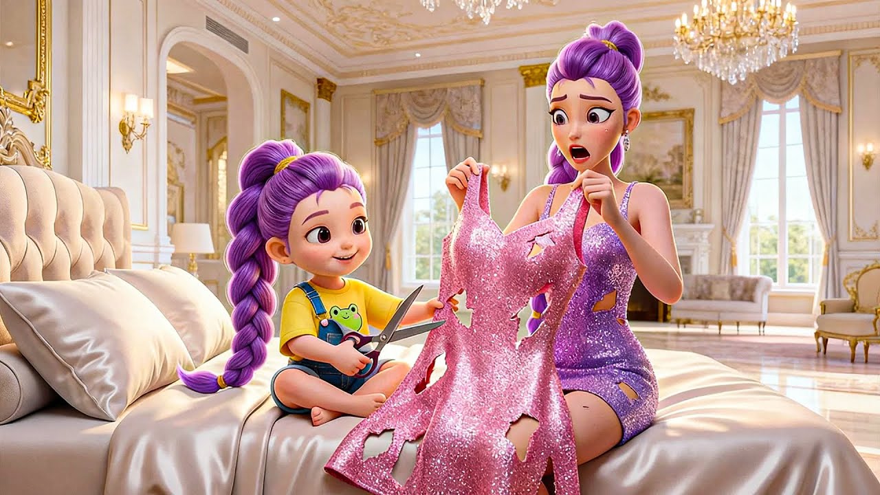 Озорная малышка Руми✂️Тихо разрезает платье своей мамы Руми😭👗| Охотники на демонов KPOP