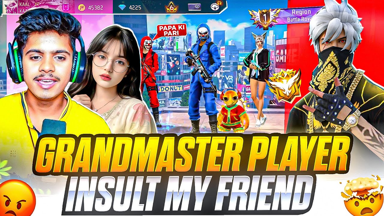 ANGRY YOUTUBER INSULT MY FRIEND 😱 || THEY KICK MY FRIEND FROM GROUP😬 - FREE FIRE