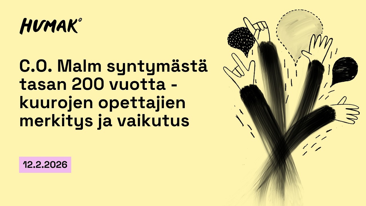 C.O. Malmin syntymästä tasan 200 vuotta - kuurojen opettajien merkitys ja vaikutus