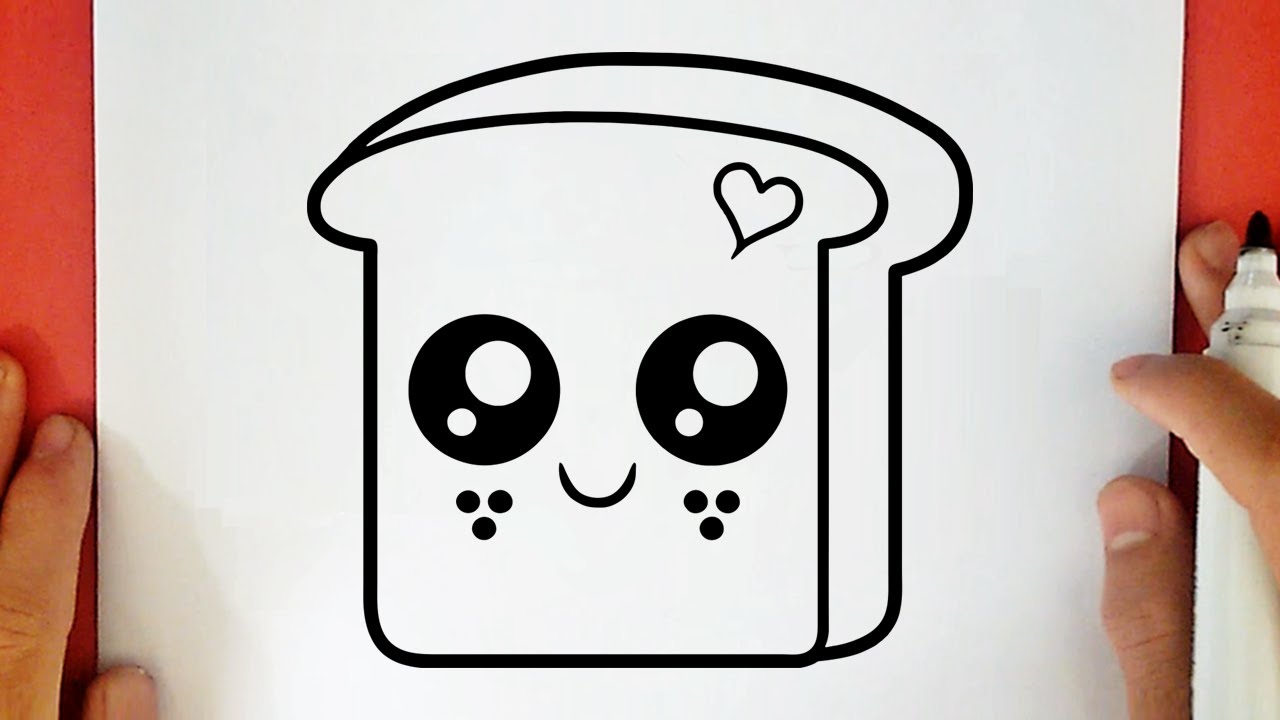 COMMENT DESSINER UN PAIN GRILLÉ KAWAII
