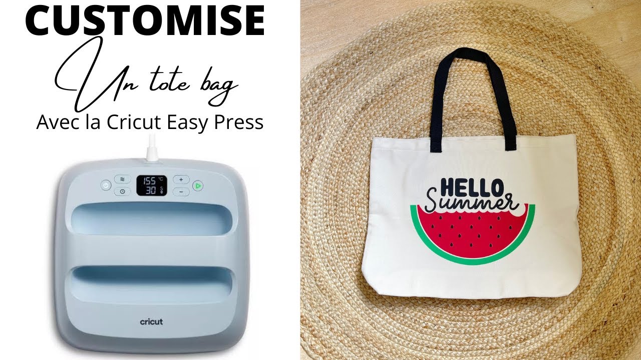 Je customise un tote bag avec la Cricut Easy Press 🍉