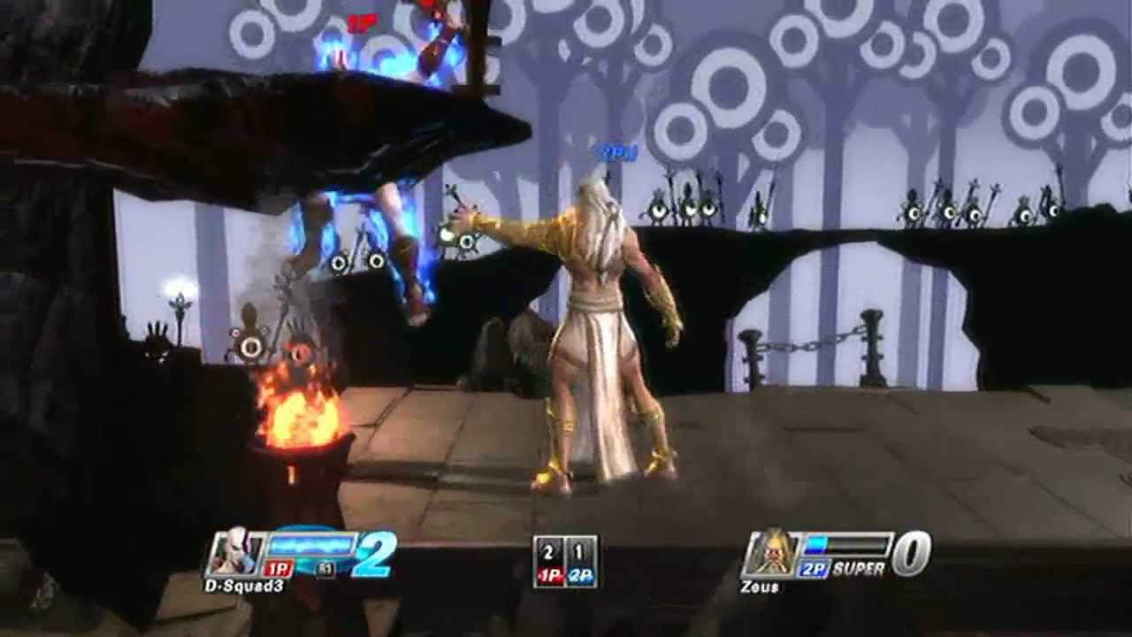PlayStation All-Stars Battle Royale - Kratos vs Zeus (level 5)