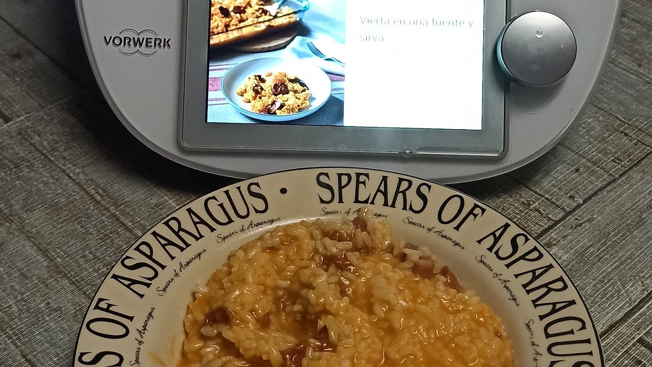 🙋🏼‍♂️Arroz caldoso con chorizo , con la Thermomix TM6.