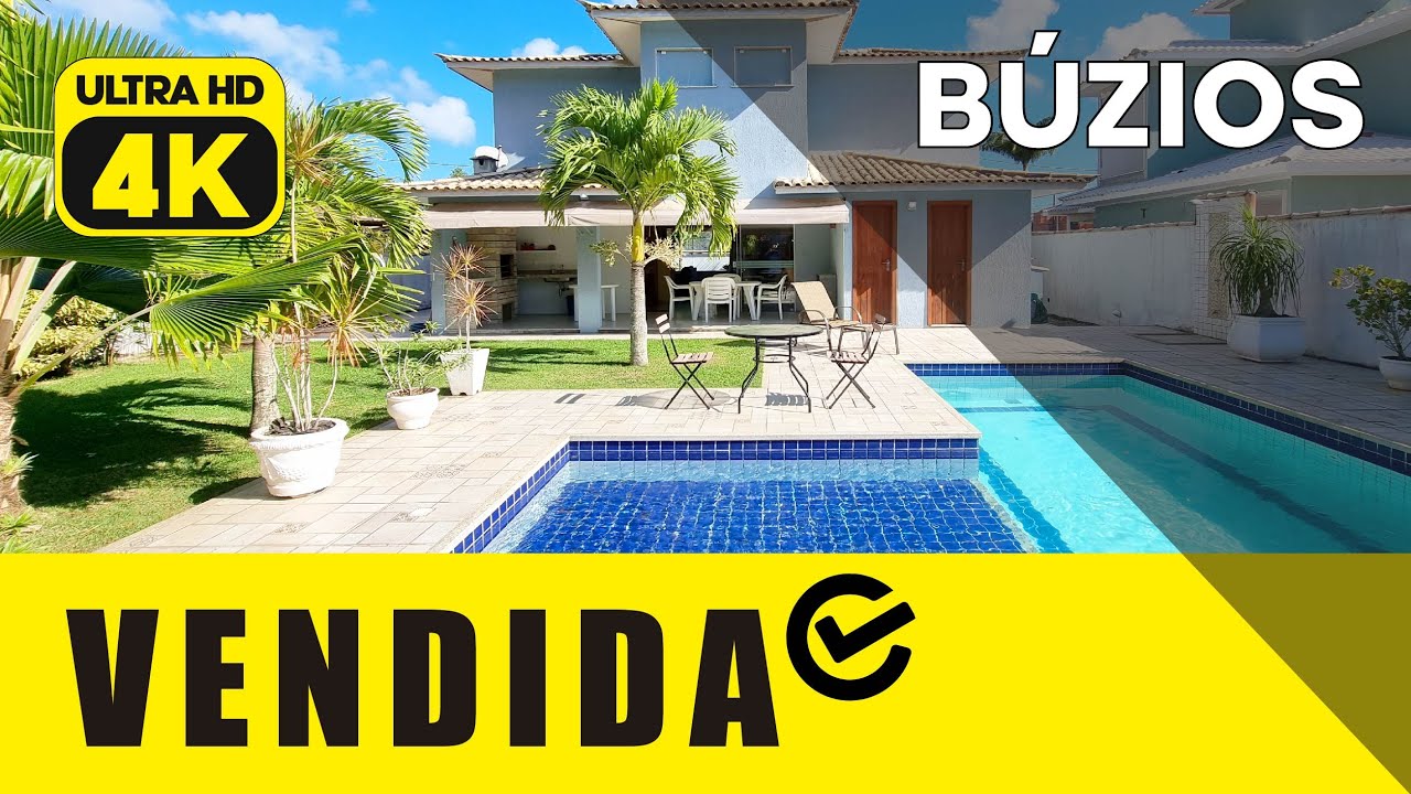 PREÇO DE OPORTUNIDADE: CASA EM BÚZIOS COM BELA ÁREA DE LAZER, CONDOMÍNIO COMPLETO, 05 MIN. DA PRAIA!