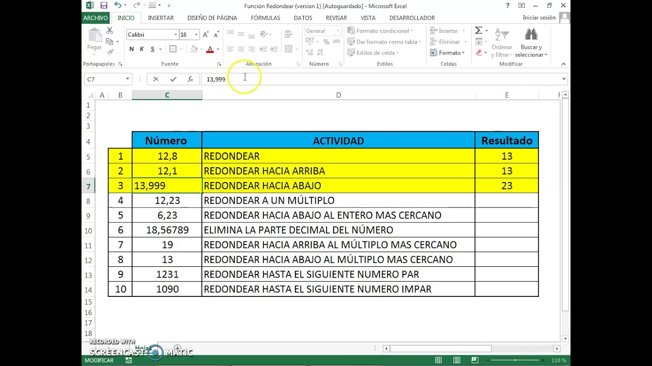 REDONDEAR - Diez Funciones para Redondear de Excel