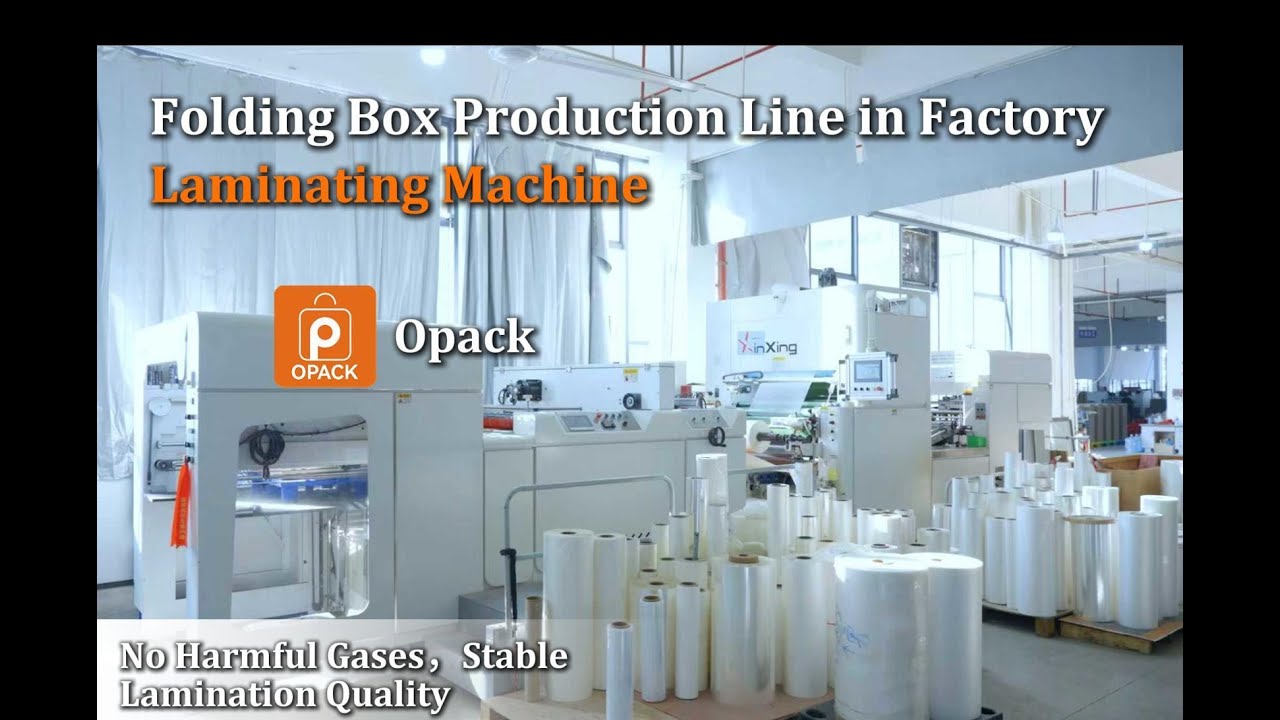 Laminating Machine | Folding Box Production Line in Factory | Opack