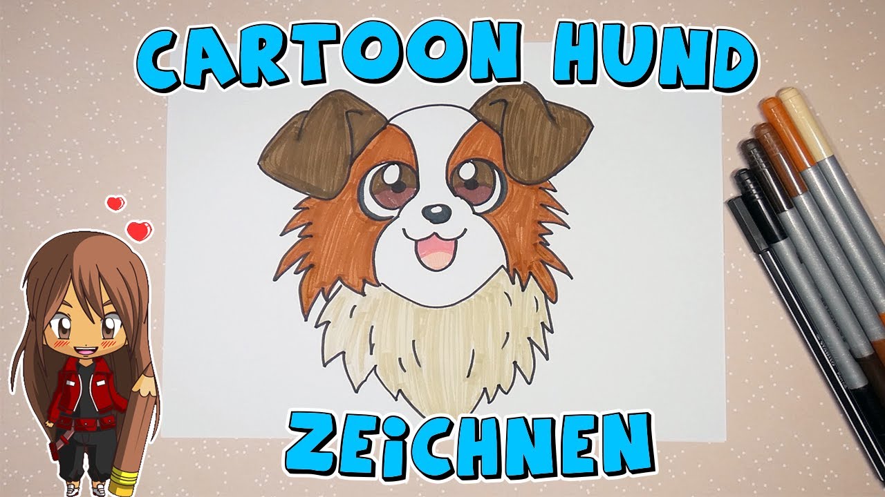 Cartoon Hund einfach malen für Kinder | ab 7 Jahren | Malen mit Evi | deutsch