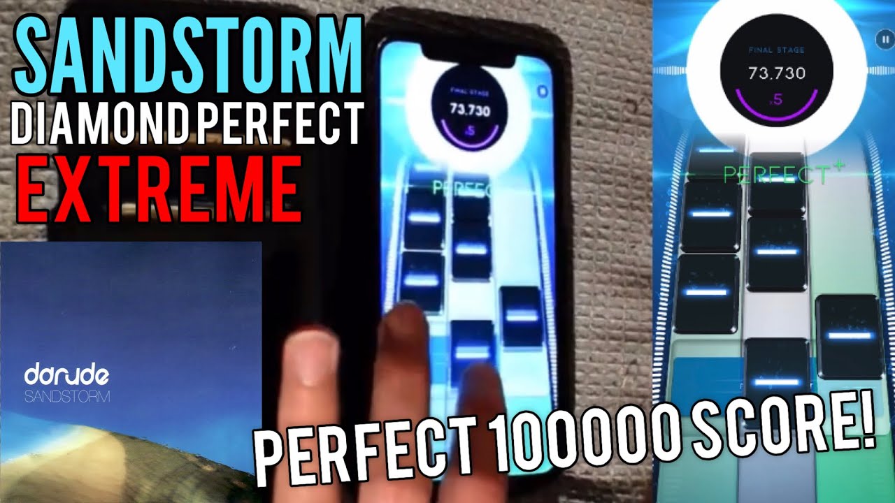 [Beatstar] Darude-Sandstorm EXTREME DIAMOND PERFECT 100000 SCORE Handcam + Screen