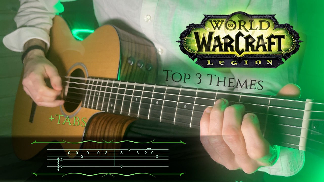 Top 4 World of Warcraft Themes + Tabs | Fingerstyle Guitar (Lvl 1-4)