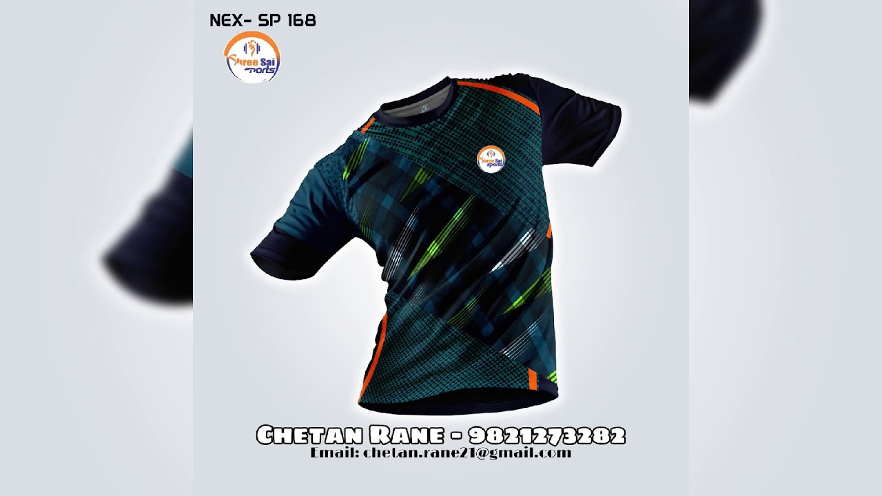 Sublimation printed sports t-shirt designs