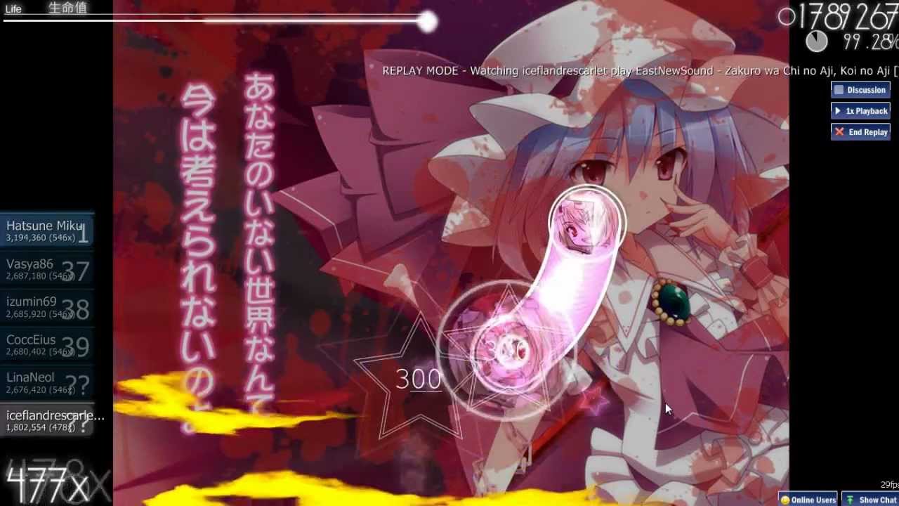 [osu!] EastNewSound - Zakuro wa Chi no Aji, Koi no Aji