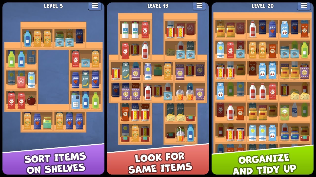 Goods Triple Match Sorting Gameplay Android Mobile