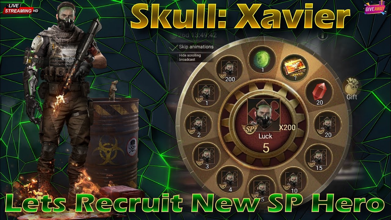 🔴 LIVE 🔥 New SP Hero Skull Xavier ⭐ Recruitment, Lab Skills & Formations ::: Last Shelter Survival