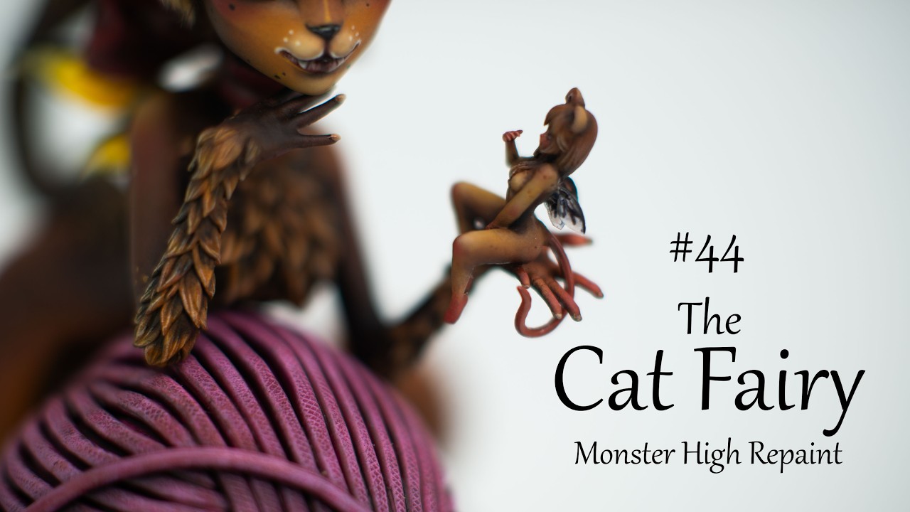I made a Cat Fairy and her Snack... I mean Friend... // One Of A Kind Doll Figurine