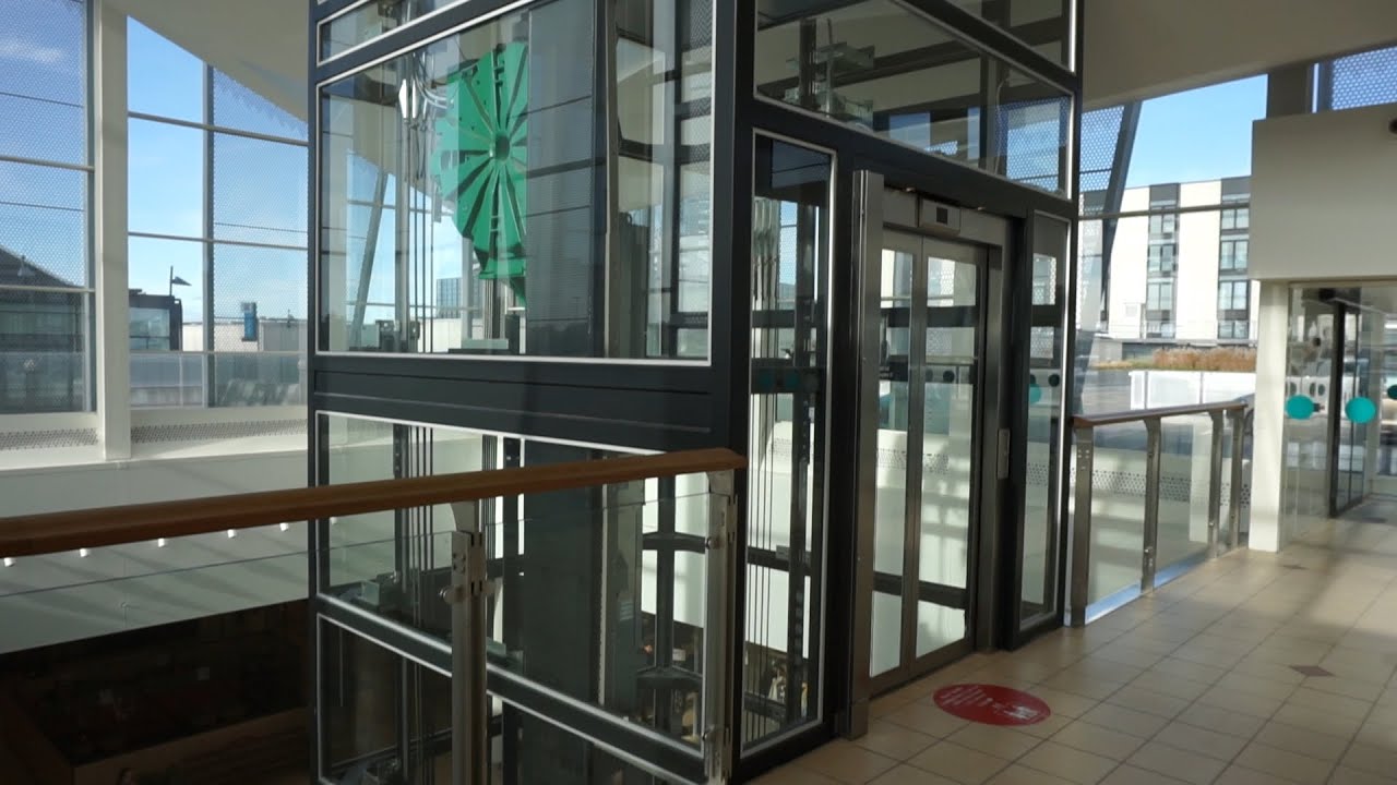 Scenic 2017 KONE MonoSpace MRL traction elevator @ Rødovre Centrum shopping center, Rødovre, Denmark
