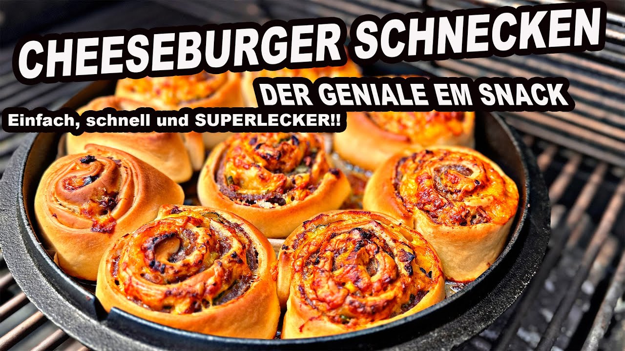 Cheeseburger Schnecken - der EM - Partysnack | The BBQ Bear