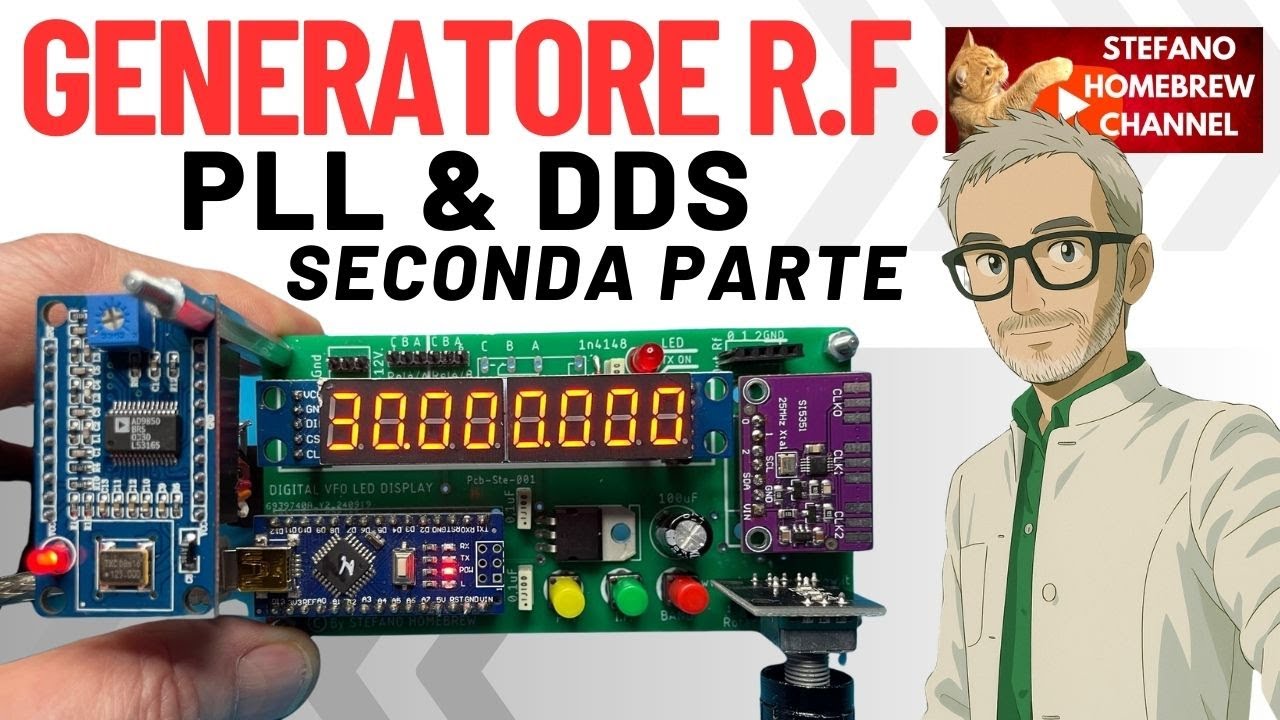 Video78. Aggiungo il DDS AD9850 all'Arduino Nano come VFO per radio ricevitori autocostruiti