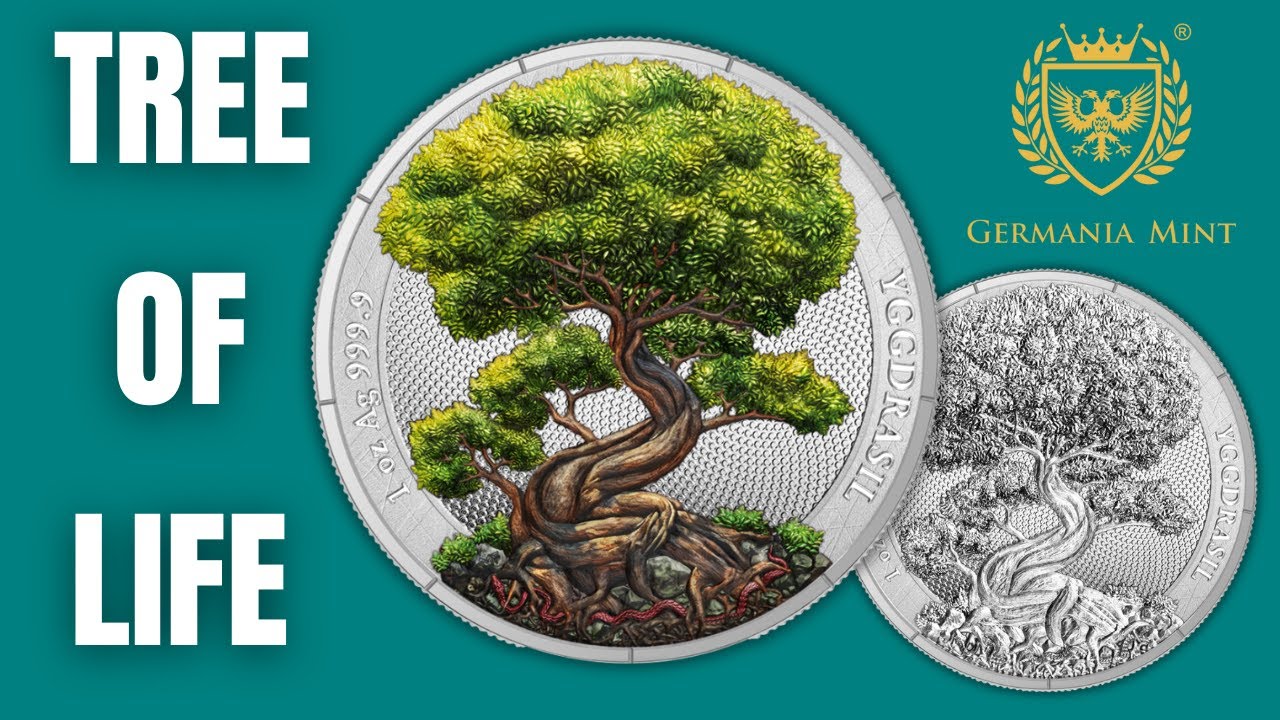 Tree of Life - 2025 Mythical Forest Yggdrasil 1oz Silver Bullion 5 Mark Germania Mint