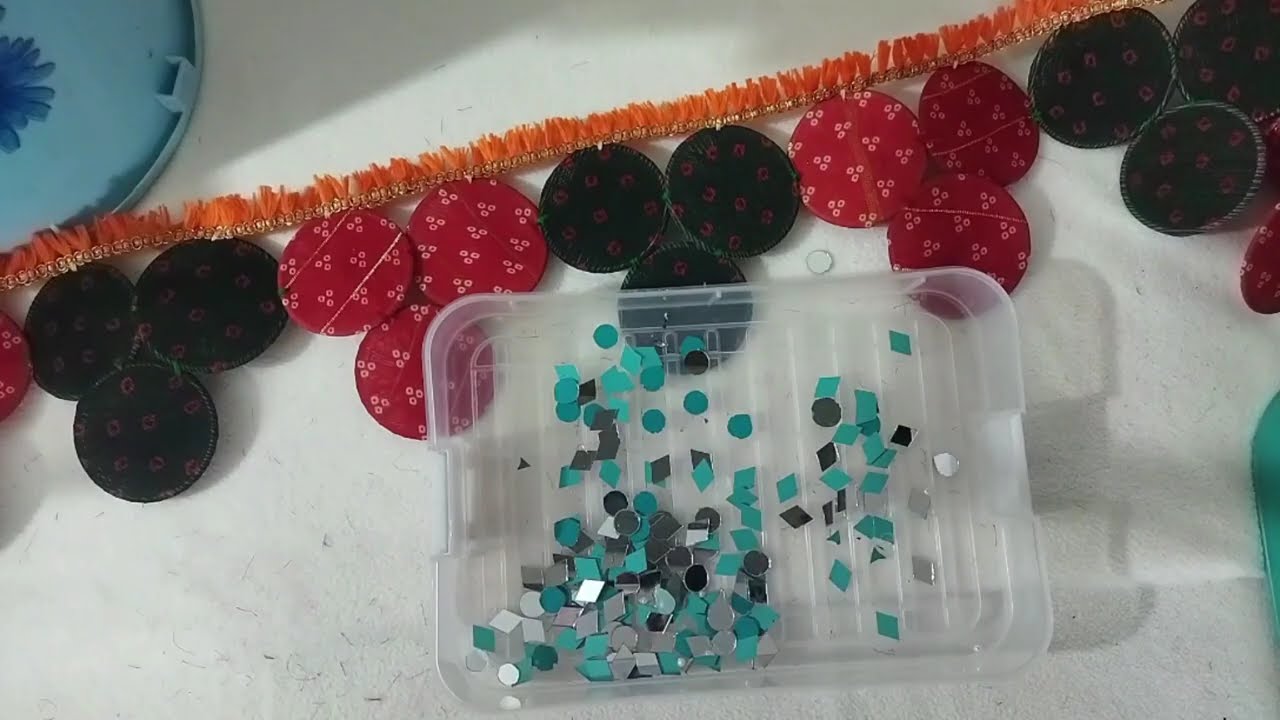 How to make decorative door hanging from crafts at home (Toran in Gujarati) ?