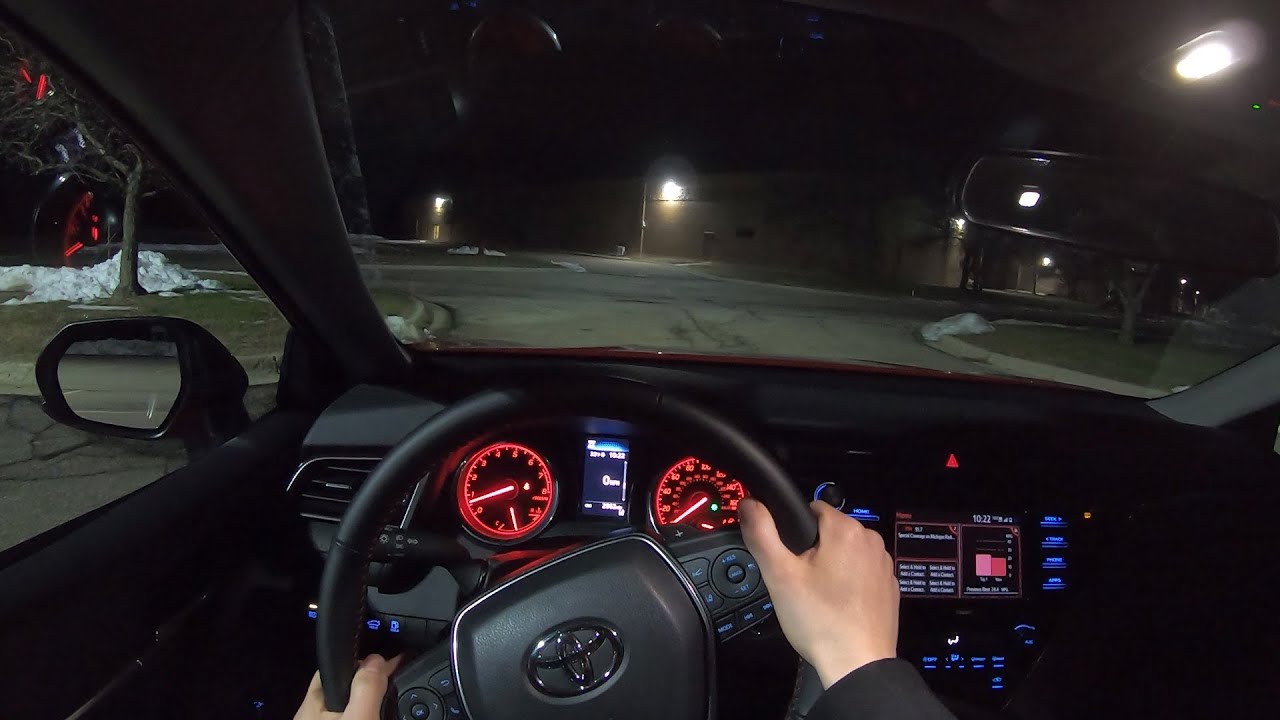 2020 Toyota Camry TRD - POV Night Drive (Binaural Audio)