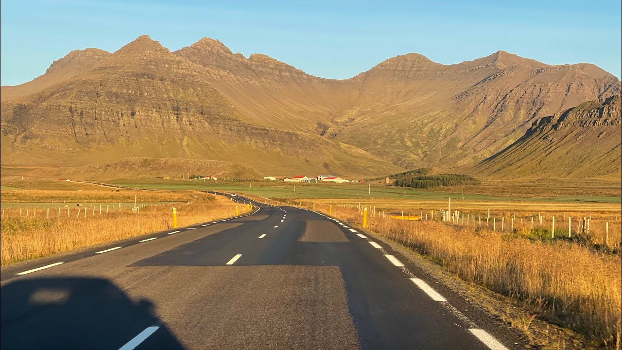 Fantastic scenery on drive from Reykjavik to Stykkishólmur on the Snæfellsnes peninsula Iceland