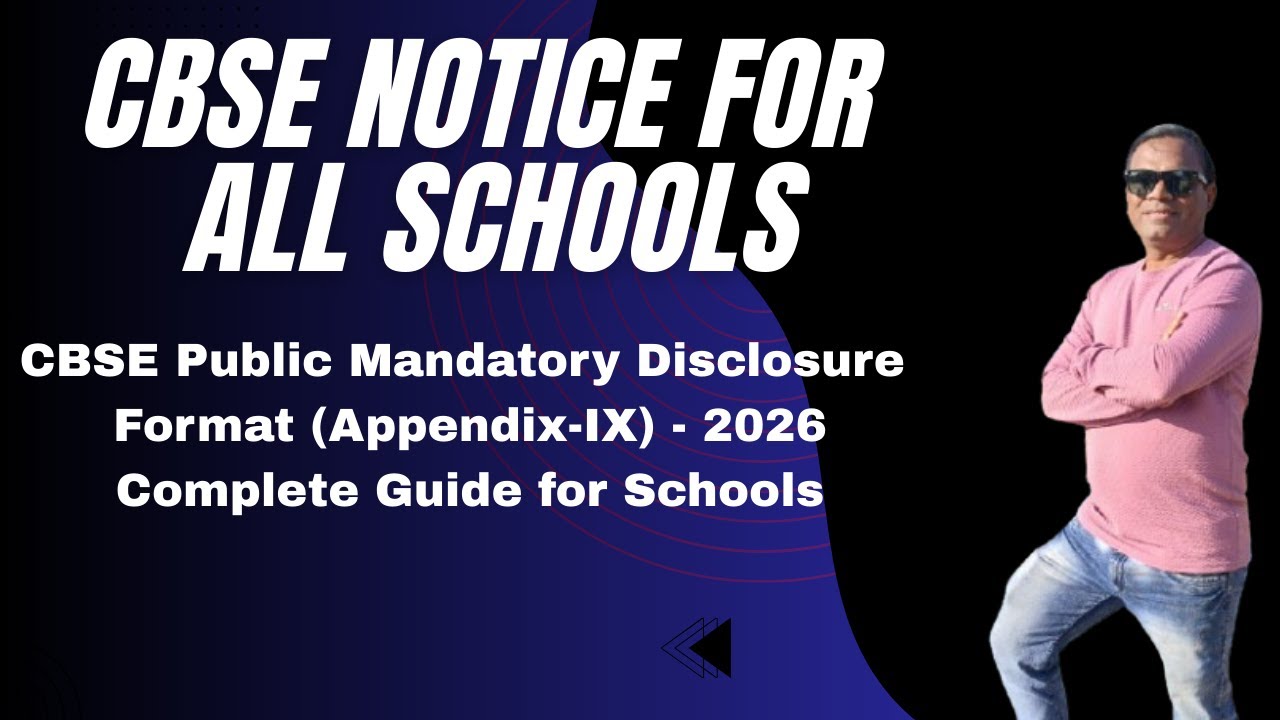 CBSE Public Mandatory Disclosure Format (Appendix-IX) 2026 – Complete Guide for Schools