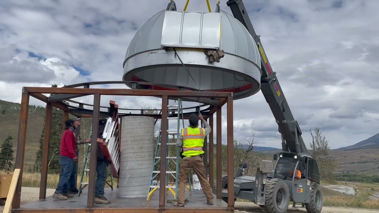 Dome Install with Telescoping Lift