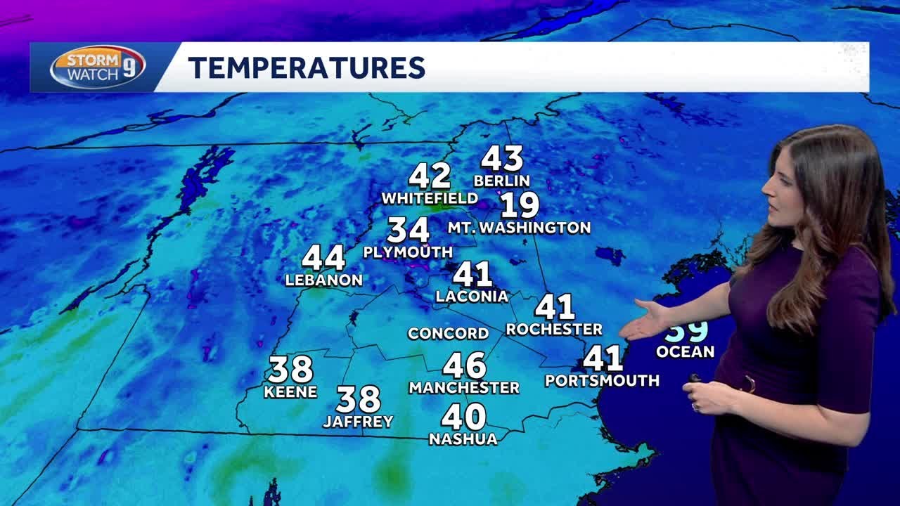 Colder air returns to end the weekend, a few snow showers Sunday