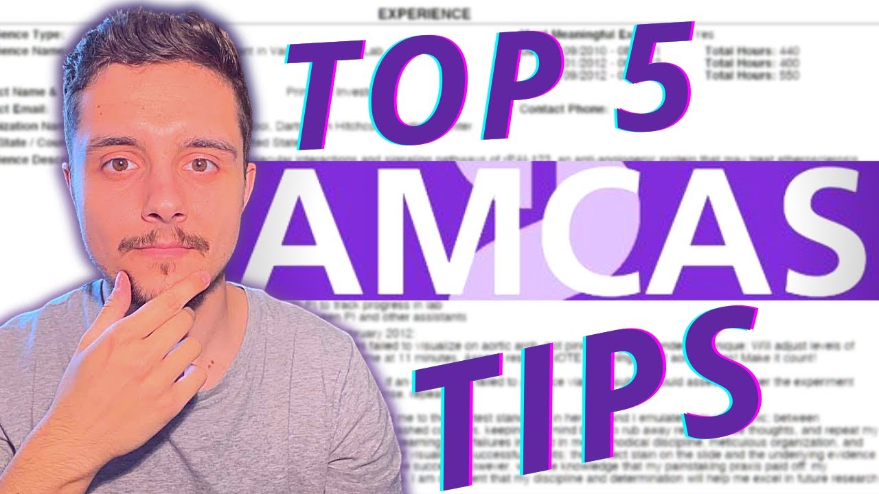 AMCAS Work and Activities Tips | AMCAS Application