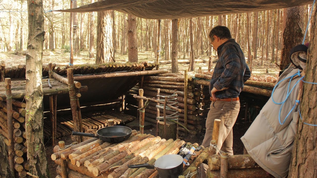 Fishing & Bushcraft - Catch, Kill & Cook on a Campfire
