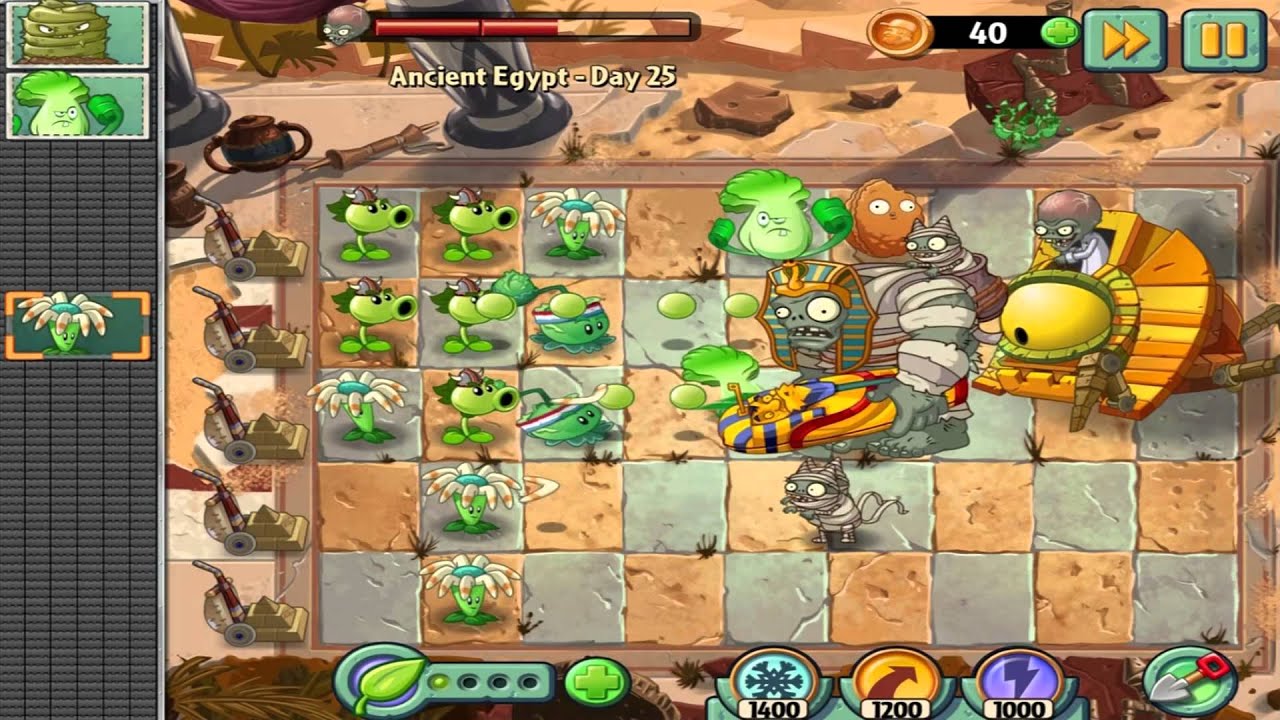 Plants vs Zombies 2: Ancient Egypt Day 25 -  Final Boss Fight