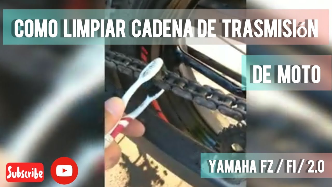 cómo limpiar cadena de moto Yamaha fz #moto #yamaha #fz