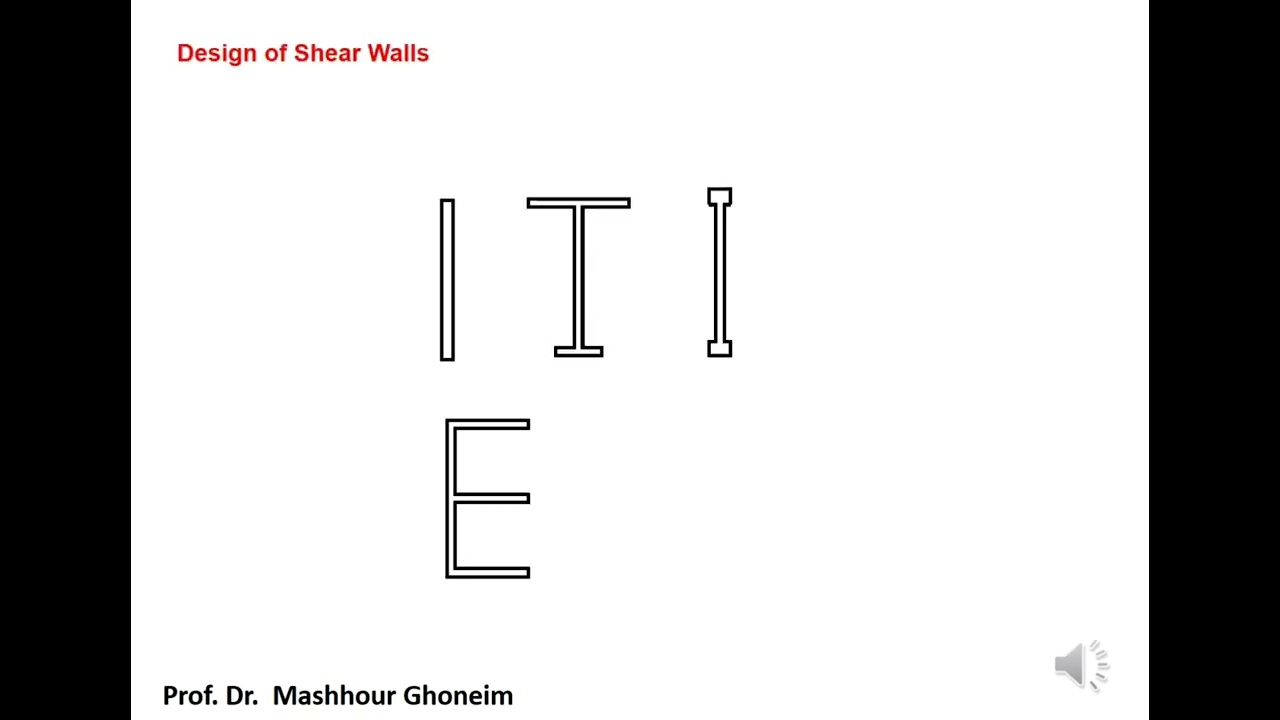 النظم الانشائية المقاومة للزلازل Shear walls Design د مشهور غنيم