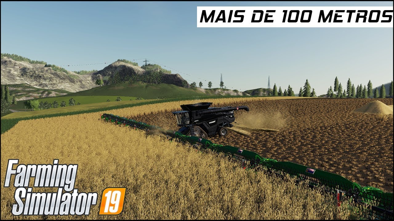 BARRA DE CORTE COM MAIS DE 100 METROS | Farming Simulator 19 Mods