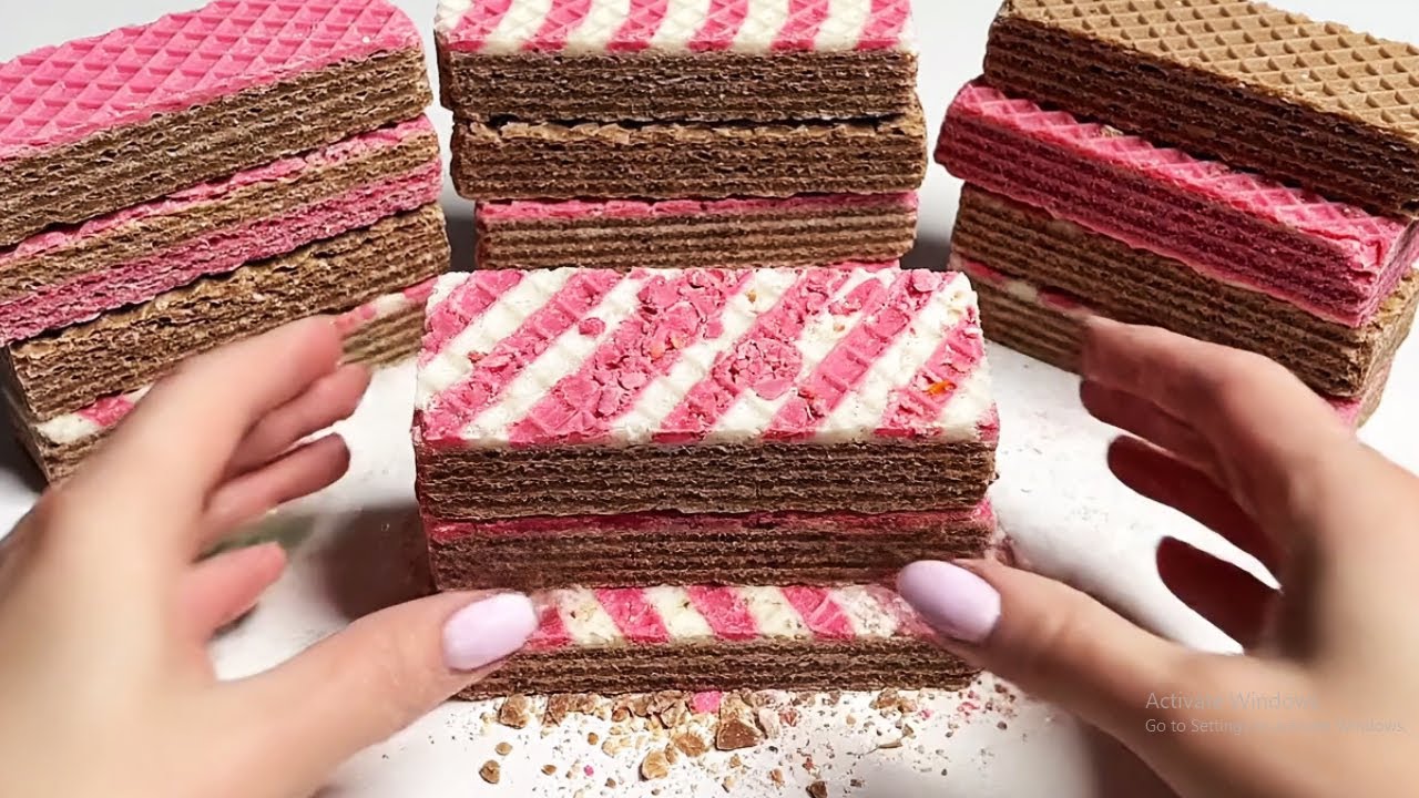 Satisfying Wafer Bars Crushing Videos