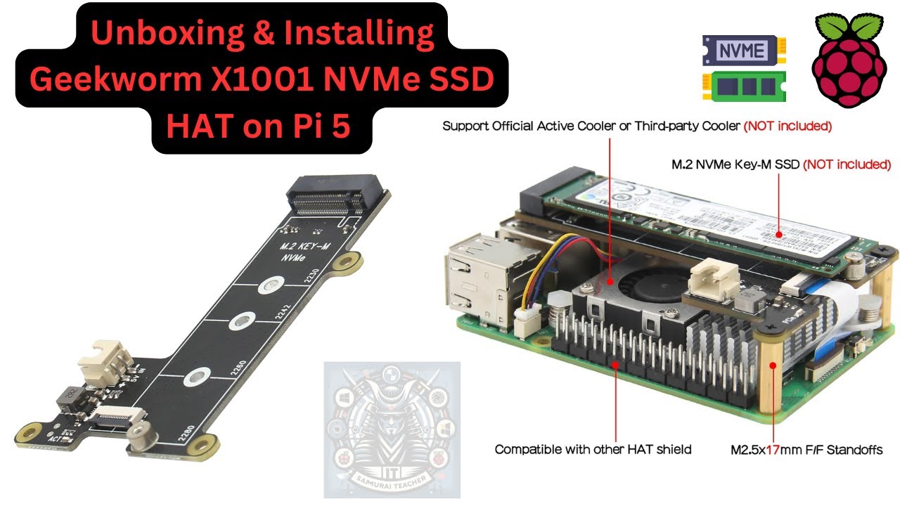Unboxing & Installing Geekworm X1001 NVMe SSD HAT on Raspberry Pi 5 #nvme #Pi5Upgrade