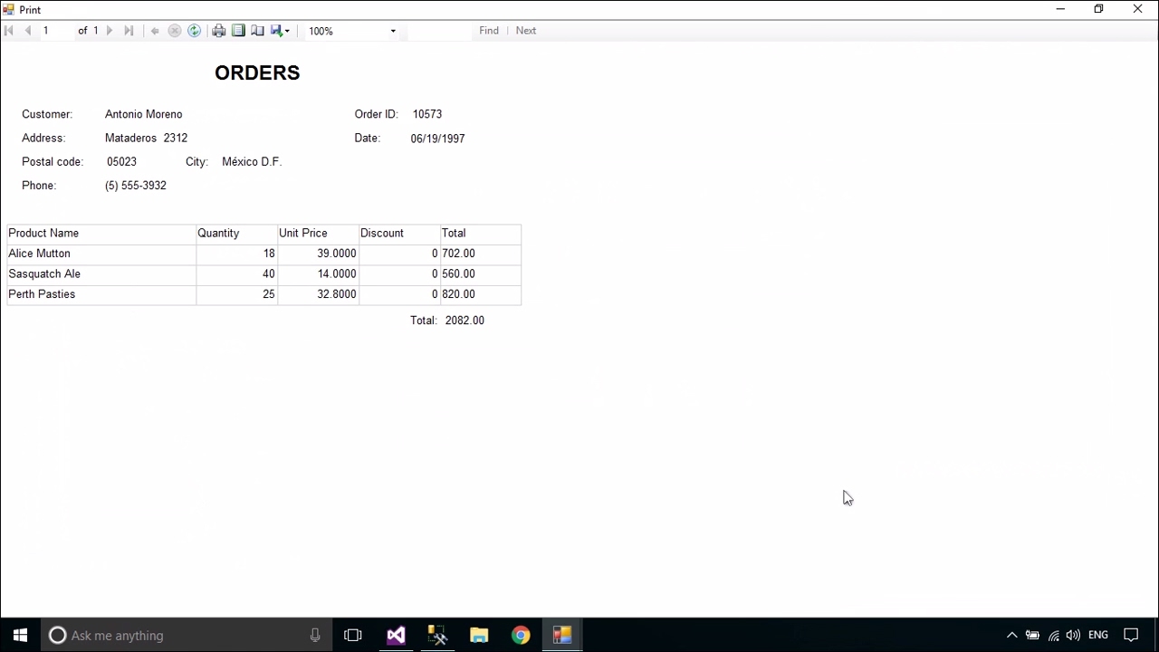 How to Print Invoice/Receipt in C# Using RDLC Report Viewer