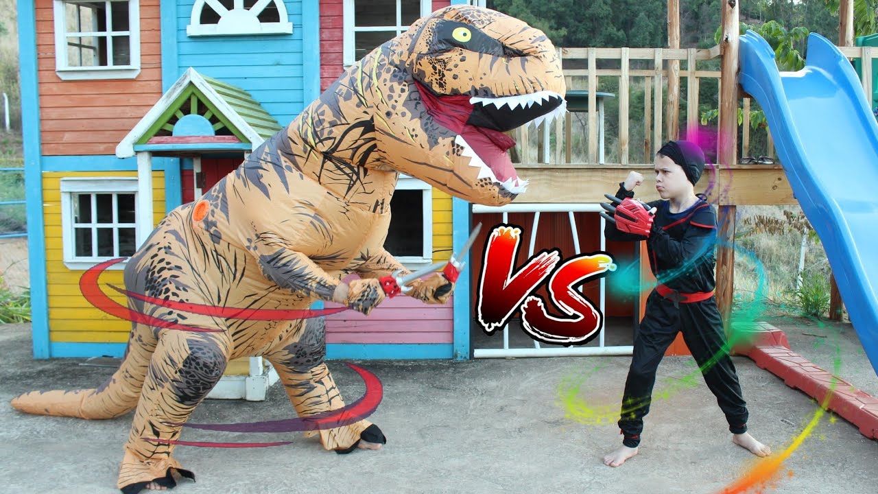 LUCAS E UMA HISTÓRIA ENGRAÇADA DO NINJA vs DINOSSAURO