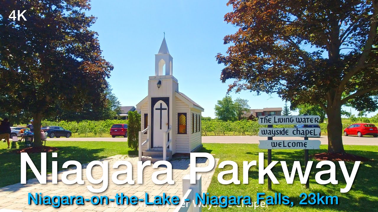 Scenic Driving from Niagara-on-the-Lake to Niagara Falls via Niagara Parkway, 23km