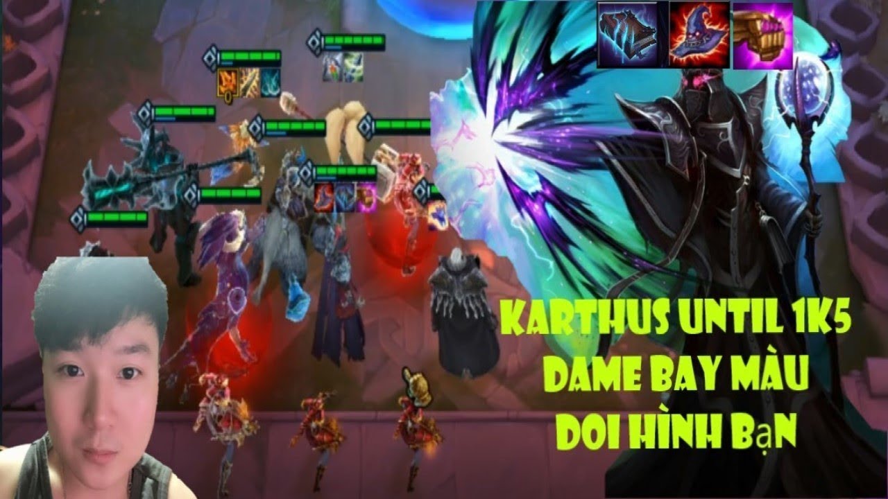 Siêu Karthus Ulti 1500 Dame bay màu đội bạn với Găng Bảo Thạch | Đấu Trường Chân Lý